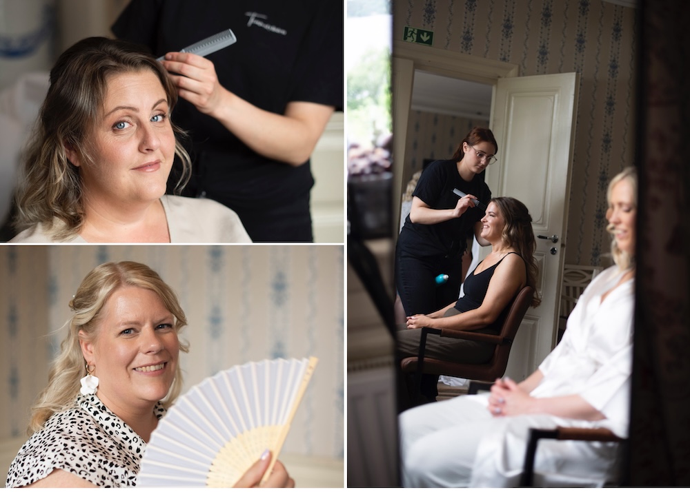 Bröllop Riddersviks herrgård Brudtärnor bröllopsförberedelser