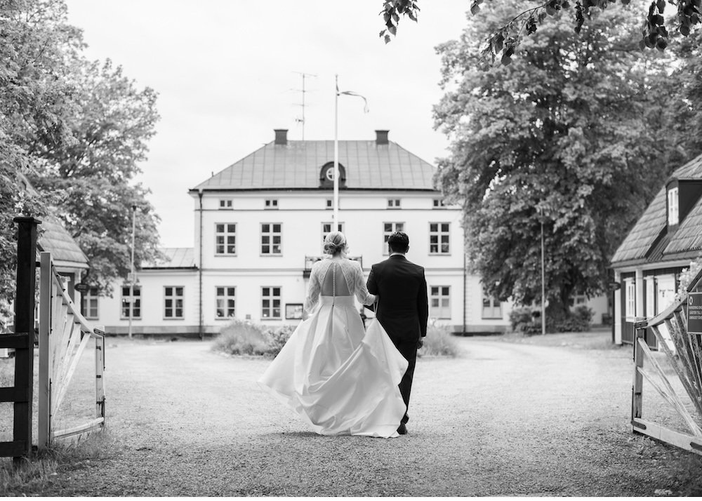 Bröllopspar vid Riddersviks Herrgård
