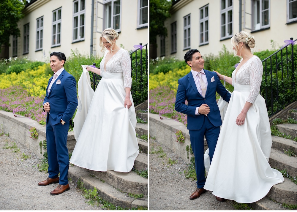 First Look bröllopsfoto Riddersviks Herrgård