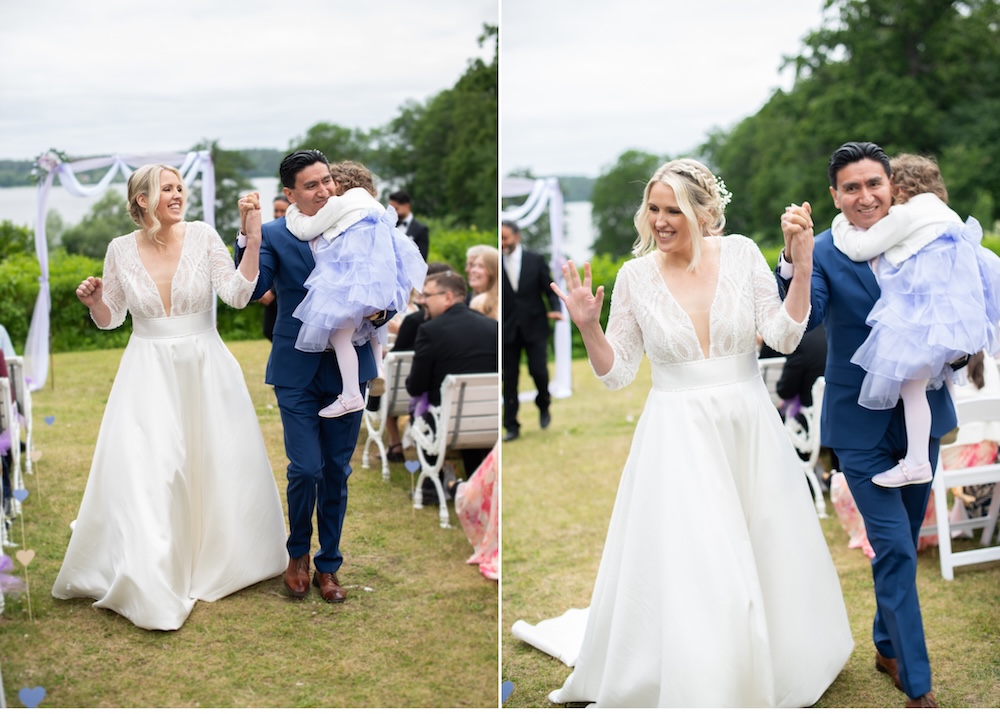 Utomhusvigsel Riddersviks Herrgård fotograf Erika Aminoff