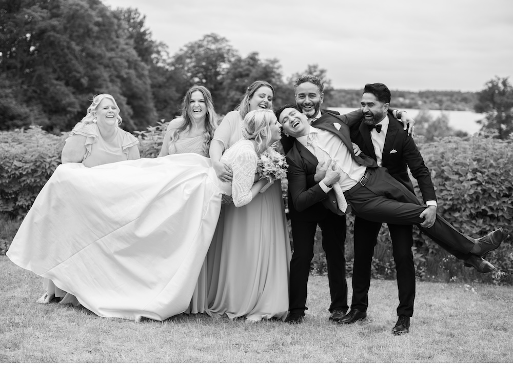 Brudföljet porträtt bröllopsfotograf Erika Aminoff