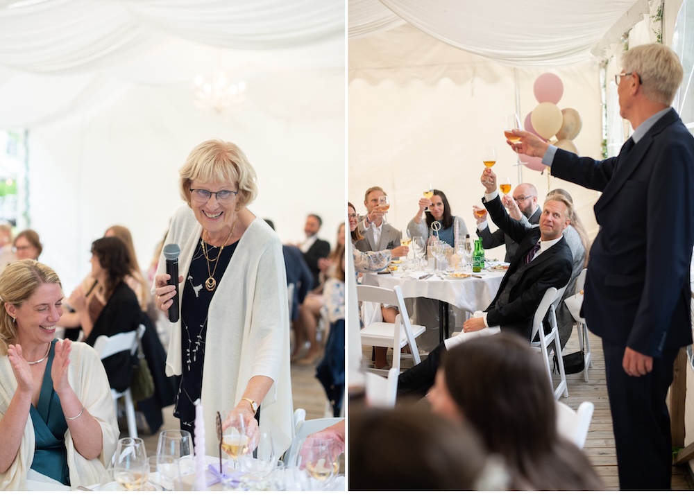 Bröllopstal bröllopsmiddag Riddersviks herrgård